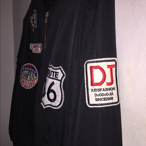 Plus size patched bomber jacket - Picture 2 of 5